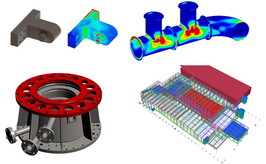 Examples of finite element analyses by CEDETI INGENIERIE