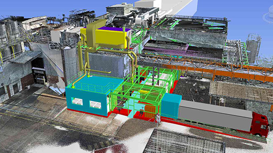 3D laser scan survey on an industrial site