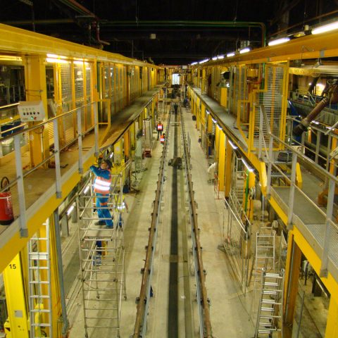 Passerelles d’accès sécurisé pour entretien des rames – Ateliers SNCF